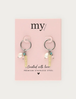 My Jewellery Earring small hoop green pink blue MJ12737